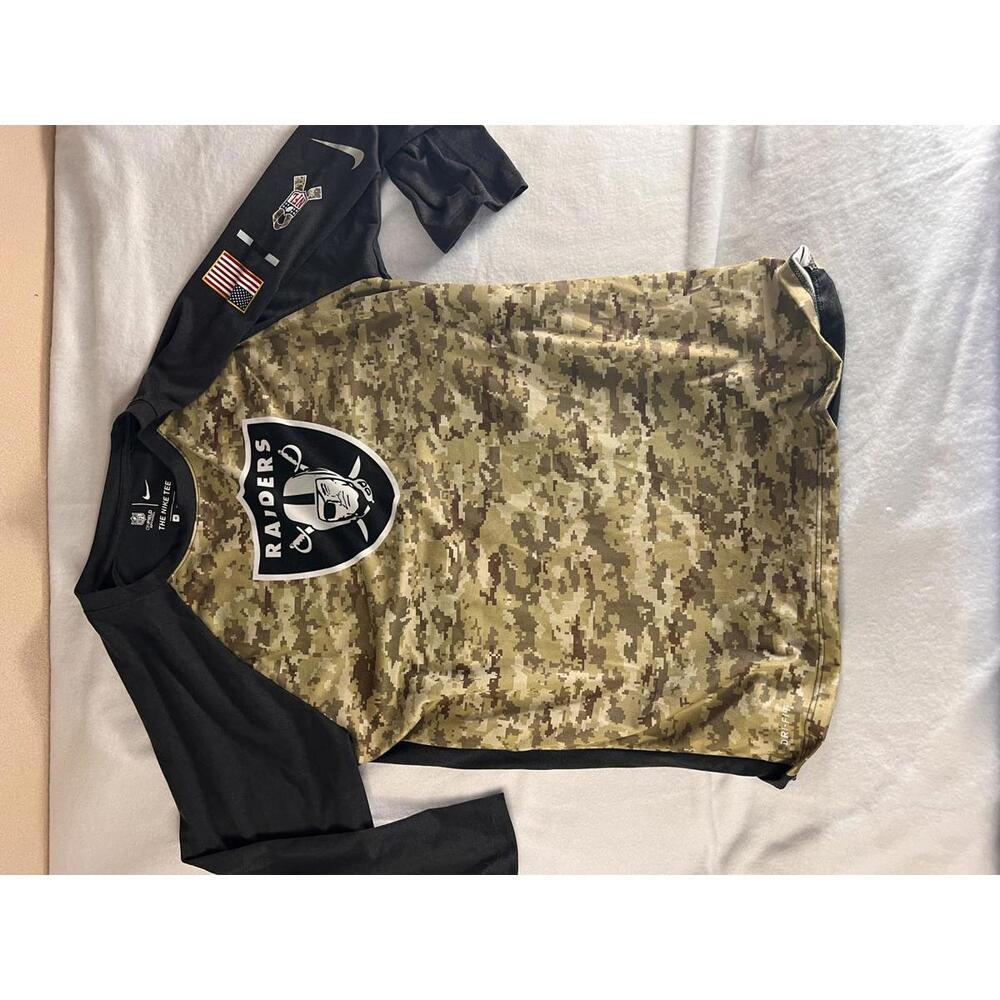 Nike Raiders Camo Long Sleeve Active Top size M